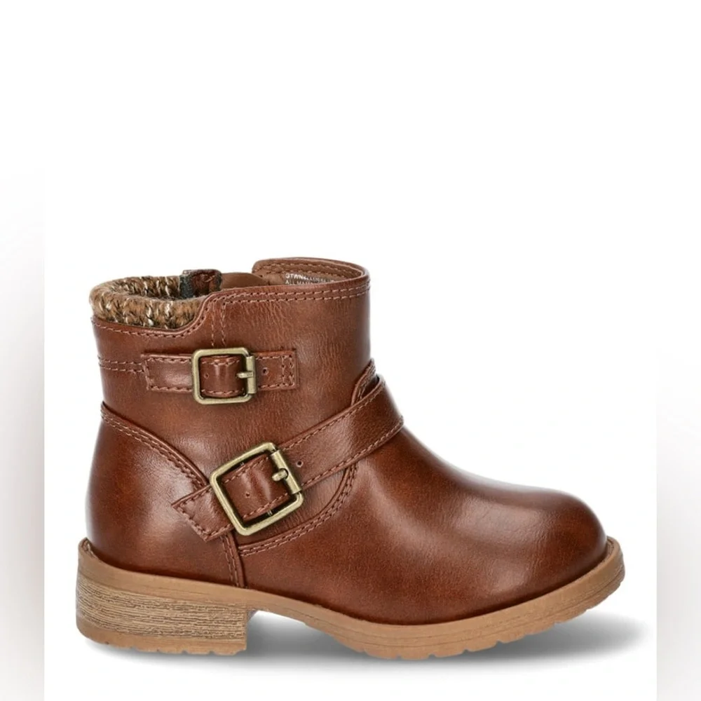 ❤️Wonder Nation Brown Boots with Buckle Detail New size 1
